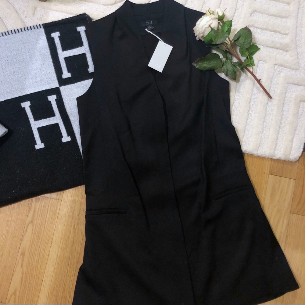 NWT COS Long Zip-Front Vest Sleeveless Dress - Picture 1 of 4